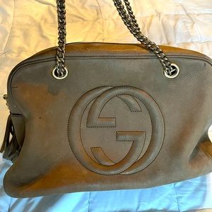 100% authentic Gucci soho nubuck shoulder bag